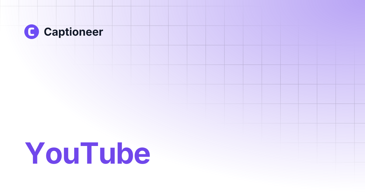 Youtube captioneer